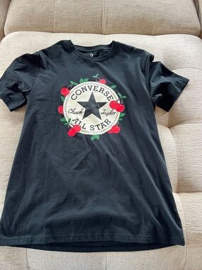 Converse Black Tee with Cherry Logo